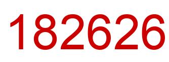 Number 182626 red image