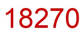 Number 18270 red image