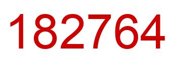 Number 182764 red image