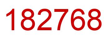 Número 182768 imagen rojo