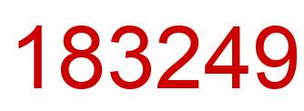 Número 183249 imagen rojo