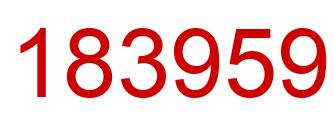 Number 183959 red image
