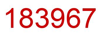 Number 183967 red image