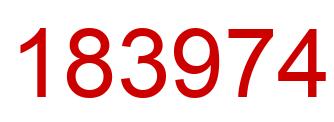 Number 183974 red image