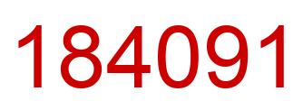 Number 184091 red image
