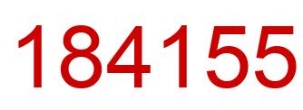 Number 184155 red image