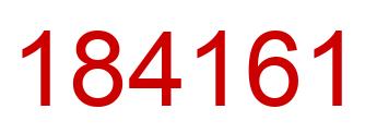 Number 184161 red image