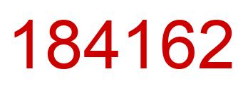 Number 184162 red image