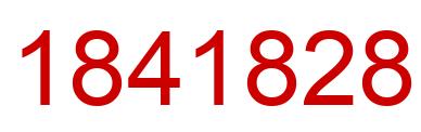 Number 1841828 red image