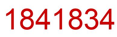 Number 1841834 red image