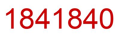 Number 1841840 red image