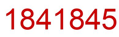 Number 1841845 red image