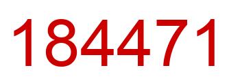 Number 184471 red image