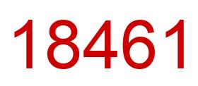 Number 18461 red image