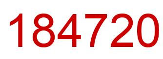 Número 184720 imagen rojo