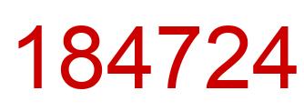 Número 184724 imagen rojo