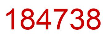 Number 184738 red image