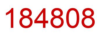 Number 184808 red image