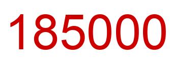 Number 185000 red image