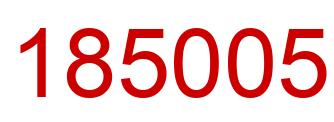 Number 185005 red image
