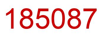 Número 185087 imagen rojo
