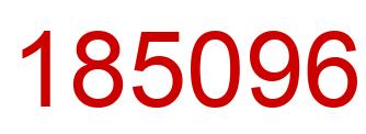 Número 185096 imagen rojo