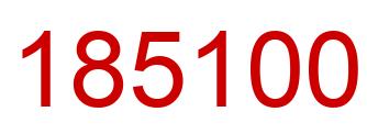 Número 185100 imagen rojo