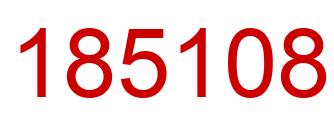 Number 185108 red image