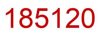 Number 185120 red image