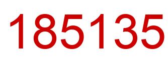 Number 185135 red image