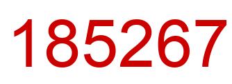 Number 185267 red image