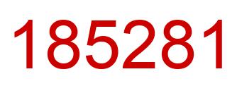 Number 185281 red image