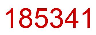 Number 185341 red image