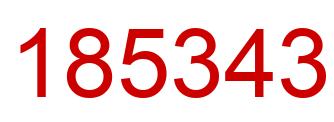 Number 185343 red image