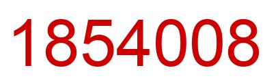 Number 1854008 red image