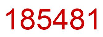 Number 185481 red image