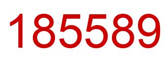 Number 185589 red image