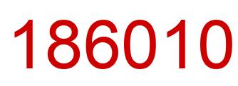 Number 186010 red image