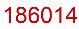 Number 186014 red image