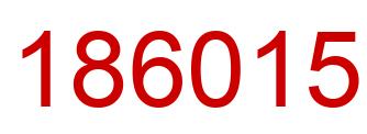Number 186015 red image