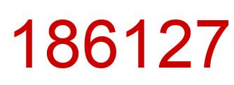 Number 186127 red image