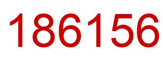 Number 186156 red image