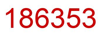 Número 186353 imagen rojo