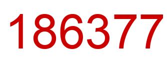 Número 186377 imagen rojo