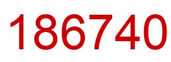 Number 186740 red image