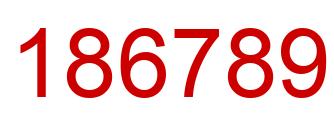 Number 186789 red image