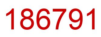 Number 186791 red image
