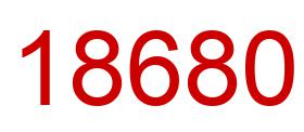 Number 18680 red image