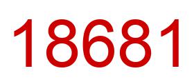 Number 18681 red image