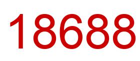 Number 18688 red image